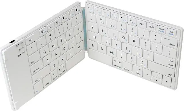 Alt view image 2 of 12 - Eagle ET-KB300BF-WH White Foldable Bluetooth Keyboard for Tablets & Smartphones