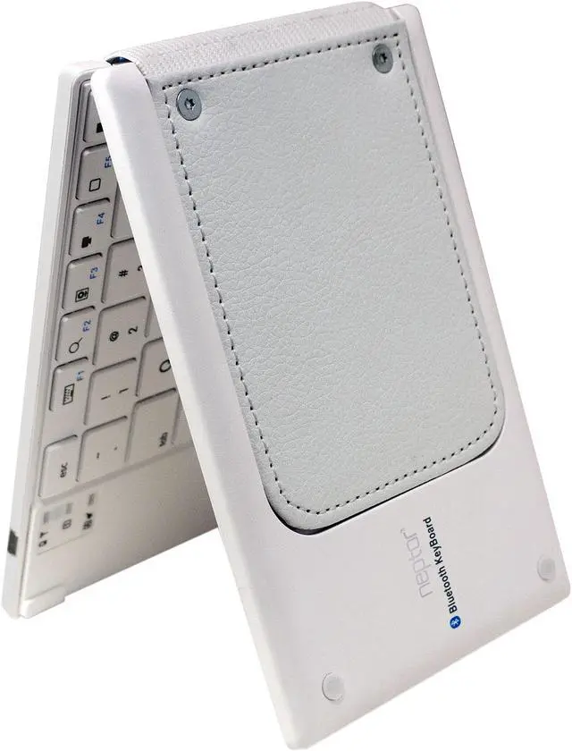 Alt view image 5 of 12 - Eagle ET-KB300BF-WH White Foldable Bluetooth Keyboard for Tablets & Smartphones
