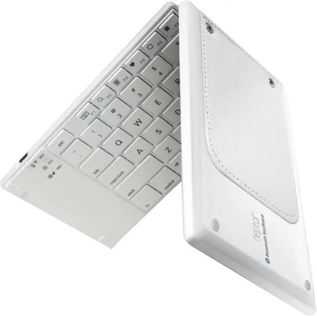 Alt view image 6 of 12 - Eagle ET-KB300BF-WH White Foldable Bluetooth Keyboard for Tablets & Smartphones