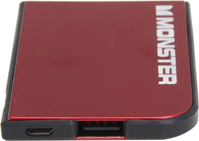 Alt view image 3 of 5 - Monster PowerCard Cherry Red 1650 mAh Portable Battery MBL PCARD RD V2 WW