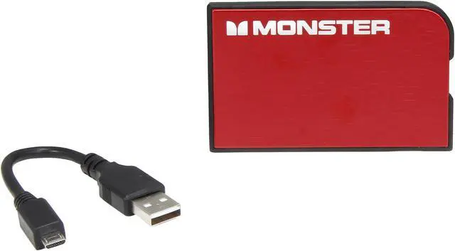 Alt view image 4 of 5 - Monster PowerCard Cherry Red 1650 mAh Portable Battery MBL PCARD RD V2 WW