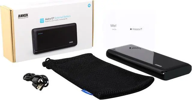 Alt view image 7 of 7 - Anker Astro E7 Ultra-High Capacity 25600mAh 3-Port 4A Compact External Battery Charger with PowerIQ Technology for iPhone, iPad, Samsung and More (Black)