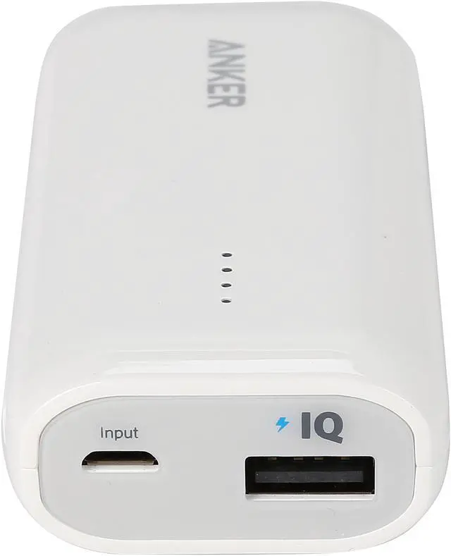 Alt view image 3 of 5 - Anker Astro E1 5200 mAh Ultra Compact Portable Charger External Battery Power Bank with PowerIQ Technology for iPhone 6 Plus 5S 5C 5 4S, iPad Mini, Samsung Galaxy S6 S5, more Phones and Tablets (White