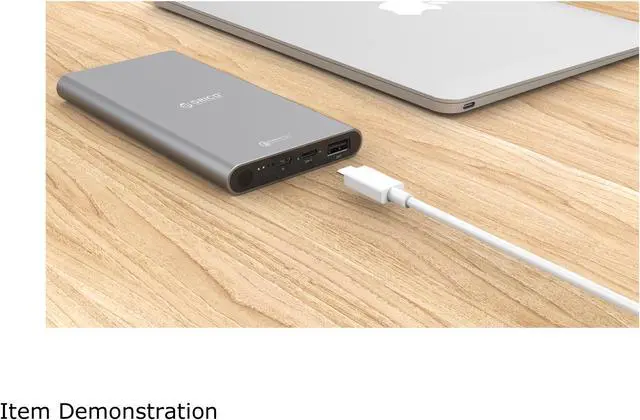 Alt view image 6 of 7 - [Qualcomm Certified Quick Charge 3.0] ORICO TS1-BK 10000 mAh QC3.0 & USB-C / Type-C Port Portable Charger External Battery Pack Power Bank for Phones, Tablet and More