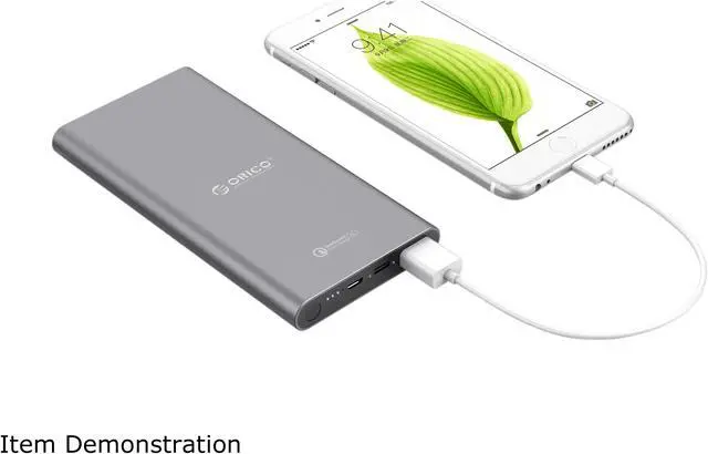 Alt view image 5 of 7 - [Qualcomm Certified Quick Charge 3.0] ORICO TS1-BK 10000 mAh QC3.0 & USB-C / Type-C Port Portable Charger External Battery Pack Power Bank for Phones, Tablet and More