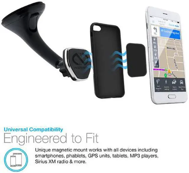Alt view image 2 of 8 - Naztech MagBuddy Black Windshield Mount 13575