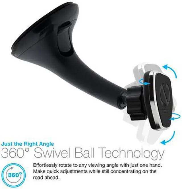 Alt view image 4 of 8 - Naztech MagBuddy Black Windshield Mount 13575