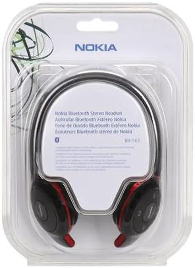 Alt view image 7 of 7 - Nokia Behind-The-Neck Bluetooth Stereo Headset Black (BH-503)