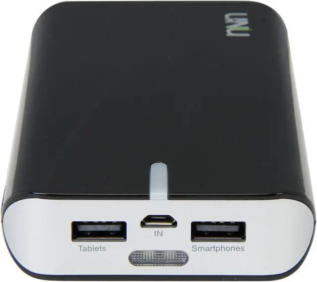 Alt view image 2 of 6 - UNU Black 14000 mAh Enerpak Extreme Dual USB 2.1A Universal Battery Pack for Smartphones and Tablets UNU-EP-02-14000BS