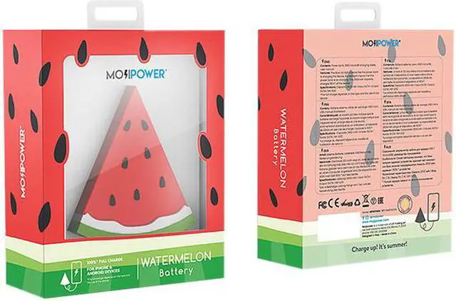 Alt view image 4 of 4 - Moji Watermelon Power Bank 2600 mAh (MP-001-WM)