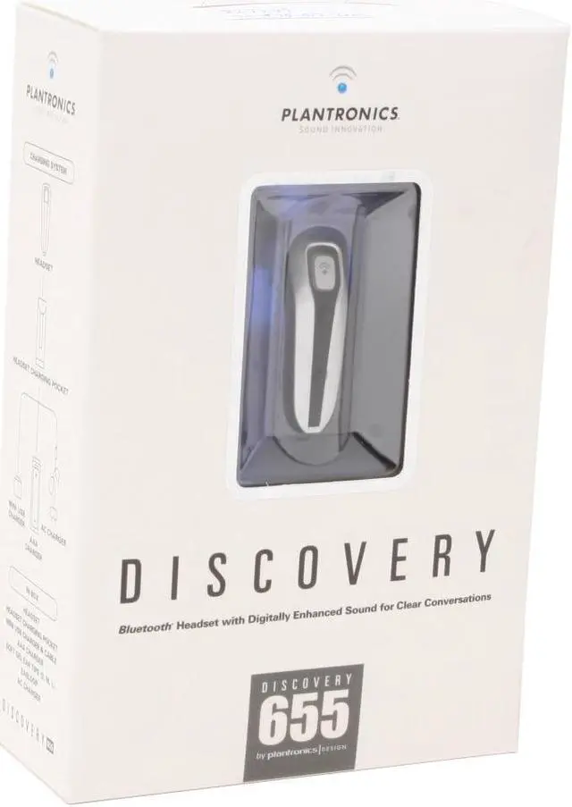 Alt view image 12 of 12 - PLANTRONICS Over-The-Ear Bluetooth Headset Silver (Discovery 655)