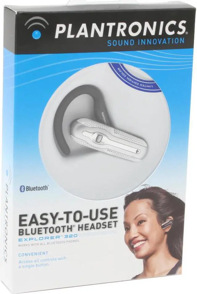 Alt view image 5 of 5 - PLANTRONICS Explorer 320 White Bluetooth  Headset
