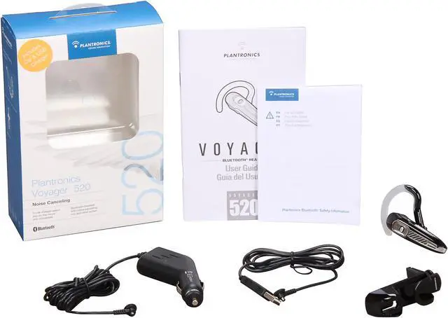 Alt view image 7 of 7 - Plantronics Voyager 520 A/R Bluetooth Headset with Car Charger
