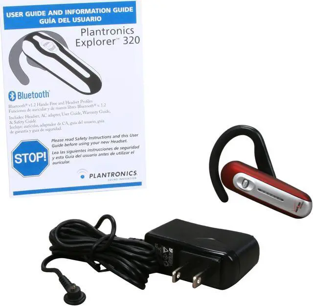 Alt view image 6 of 7 - PLANTRONICS Explorer 320 Red Bluetooth Headset