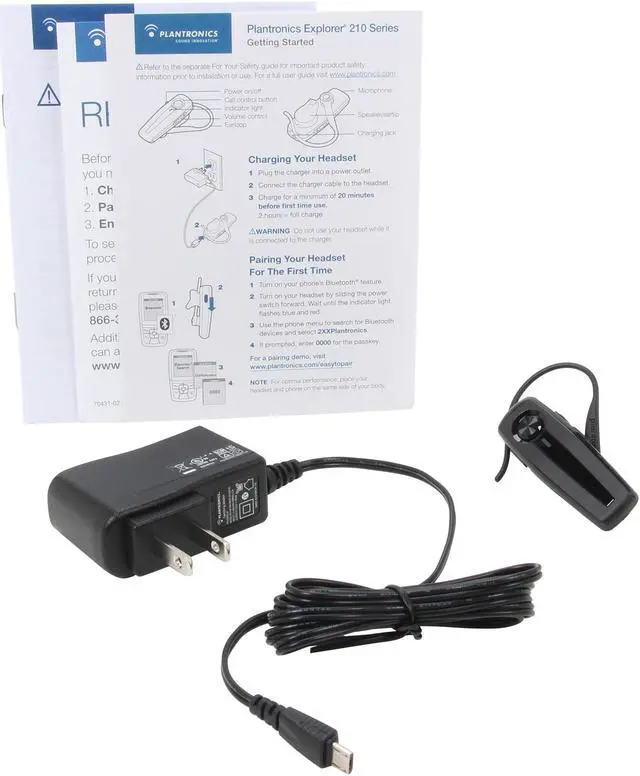 Alt view image 8 of 9 - PLANTRONICS Explorer 210 Black Bluetooth Headset