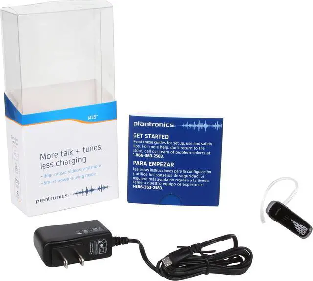 Alt view image 6 of 7 - PLANTRONICS M25 Bluetooth Headset with Plantronics DeepSleep