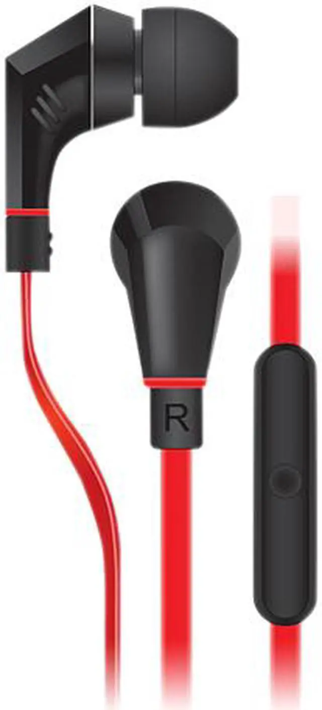 Main image of NoiseHush Red/Black 3.5mm Handsfree Stereo 3.5mm Headset with Mic - NX80-11580