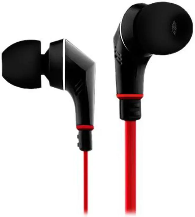 Alt view image 2 of 4 - NoiseHush Red/Black 3.5mm Handsfree Stereo 3.5mm Headset with Mic - NX80-11580