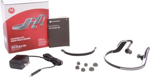 Alt view image 11 of 11 - MOTOROLA S11-FLEX HD Black/White Bluetooth Stereo Headset