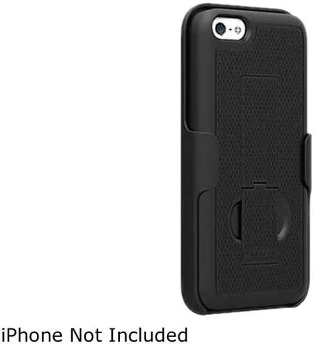 Alt view image 2 of 6 - PureGear Black Case With Kickstand + Holster For iPhone Mini 60327PG