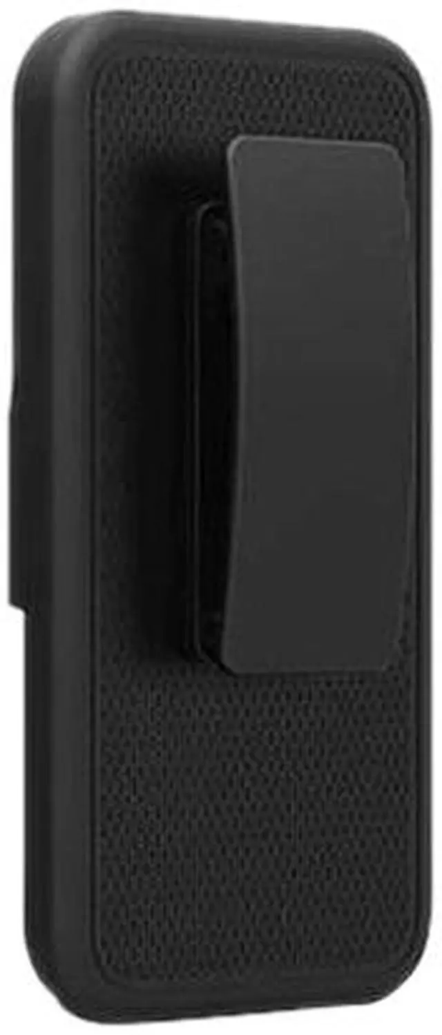 Alt view image 4 of 6 - PureGear Black Case With Kickstand + Holster For iPhone Mini 60327PG