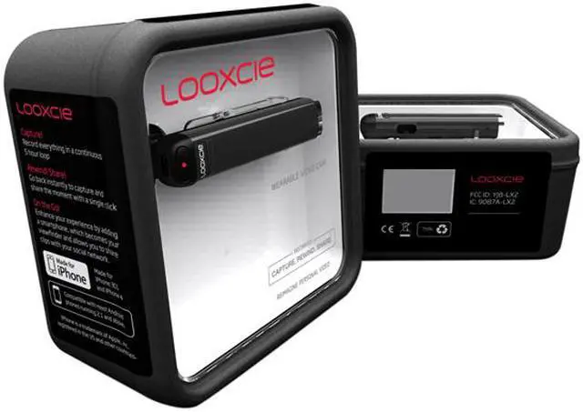 Alt view image 11 of 13 - Looxcie LX2-0001-00 Wearable Bluetooth Headset + Camcorder System Black