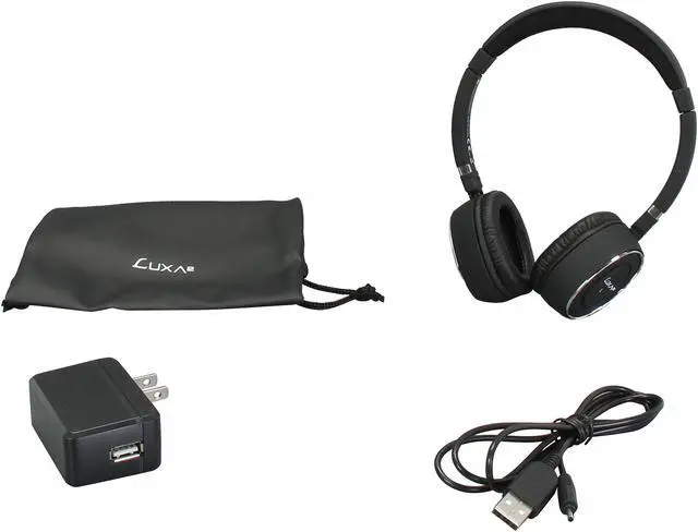Alt view image 7 of 8 - LUXA2 Black LHA0049-A BT-X3 Bluetooth Stereo Headphones