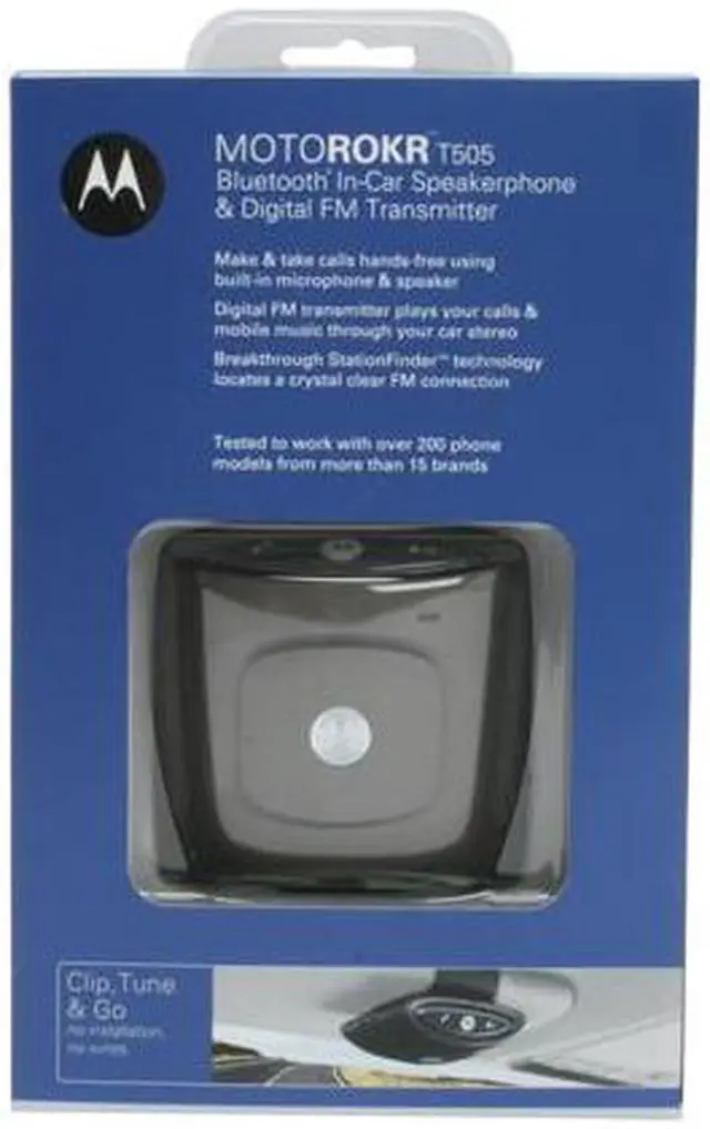 Alt view image 6 of 6 - MOTOROLA T505 Bluetooth In-Car Speakerphone with Digital FM Transmitter