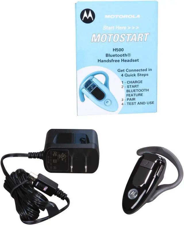 Alt view image 6 of 6 - Motorola Over-The-Ear Bluetooth Headset Black Bulk (H500) - OEM