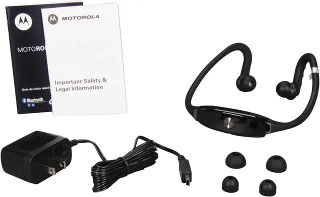 Alt view image 6 of 6 - Motorola Behind-the-Neck Bluetooth Stereo Headset Black Bulk (S9-HD) - OEM