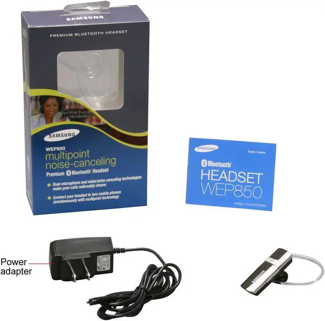 Alt view image 5 of 5 - Samsung Over-The-ear Bluetooth Headset w/ Multipoint Connectivity Black (WEP850)