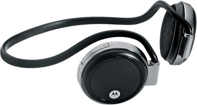 Alt view image 2 of 4 - Motorola Behind-the-Neck Bluetooth Stereo Headset Black with On Ear Music Controls (S305)