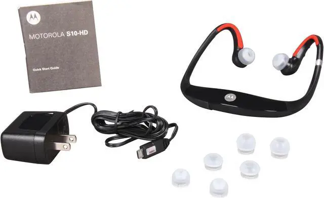 Alt view image 6 of 7 - Black Red Motorola S10-HD Bluetooth Stereo Headphone w/ Comfortable Sweat Proof Design