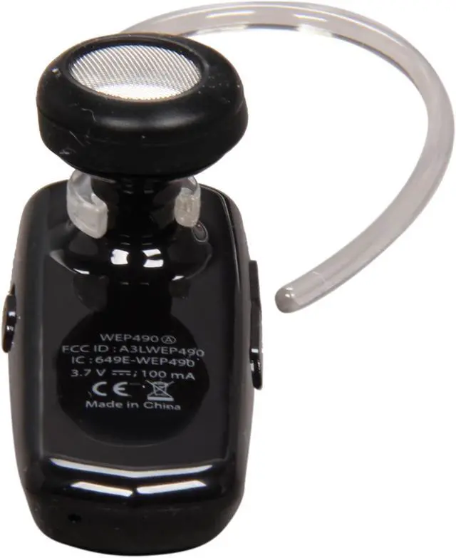 Alt view image 6 of 7 - Samsung WEP490 Bluetooth Headset w/ Stand & Case & Car/Travel Charger