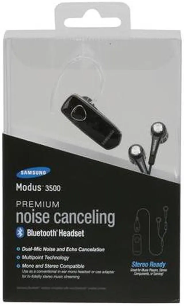 Alt view image 8 of 11 - Samsung Modus 3500 Premium Noise Cancelling Dual Mono Stereo Bluetooth Headset w/ Multipoint Technology / Dual Mic (HM3500)