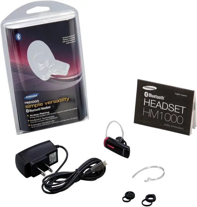 Alt view image 8 of 8 - Samsung HM1000 Pink Bluetooth Headset Kit