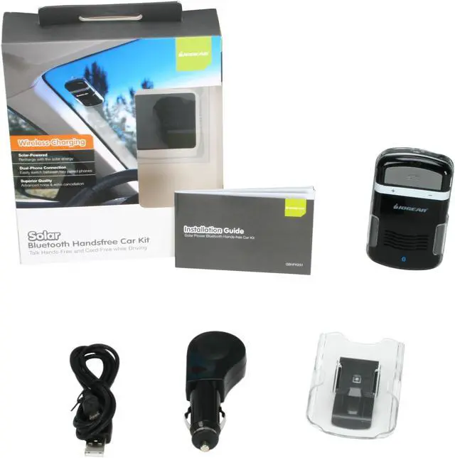 Alt view image 6 of 6 - IOGEAR Solar Bluetooth Hands-Free Car Kit w/ Crystal Clear Sound & Up To 13 Hours Talk Time (GBHFK231)