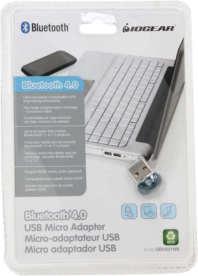 Alt view image 6 of 6 - IOGEAR GBU521W6 Bluetooth 4.0 USB Multi-Language Version Micro Adapter