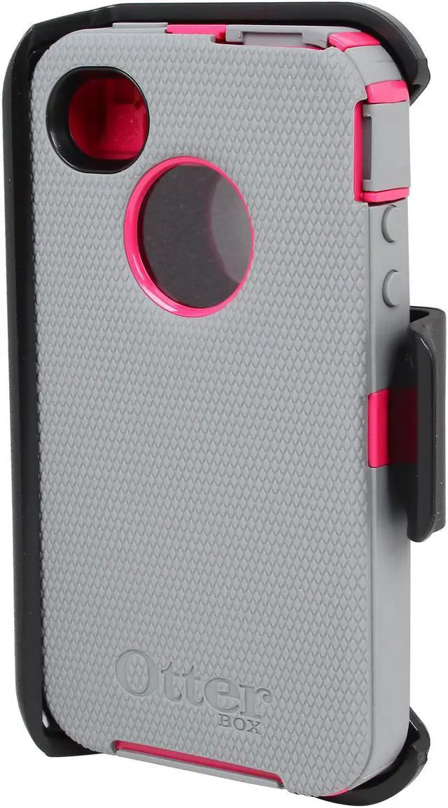 Main image of OtterBox Defender Peony Pink/Gunmetal Grey Case For iPhone 4/4S 77-18748