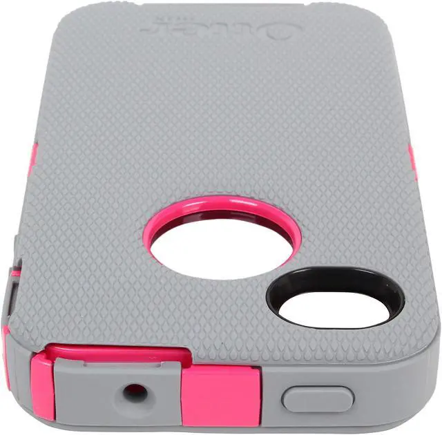 Alt view image 6 of 10 - OtterBox Defender Peony Pink/Gunmetal Grey Case For iPhone 4/4S 77-18748