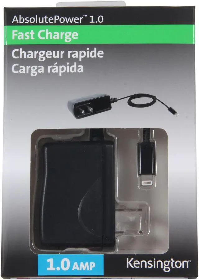 Alt view image 3 of 3 - Kensington K39763AM AbsolutePower 1A Direct Charge Wall Charger for iPhone 5