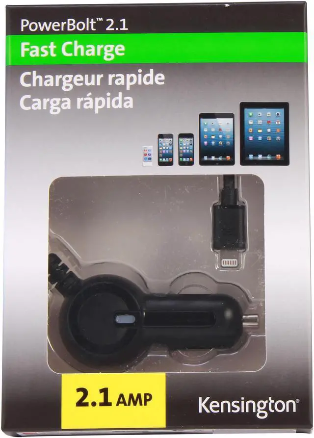 Alt view image 3 of 3 - Kensington K39757AM PowerBolt Black 2.1 Fast Charge