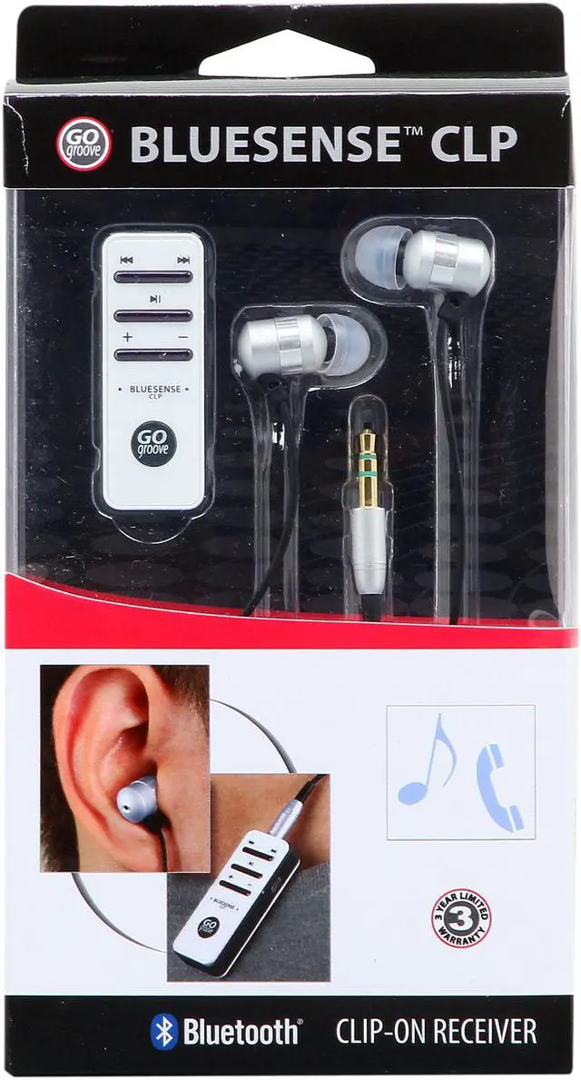 Alt view image 13 of 13 - Accessory Power Bluetooth Wireless Stereo Receiver Headset w/ Audio Streaming & Playback Controls for iPhone 5, HTC One, LG Nexus 4, Samsung Galaxy Note 2, Droid RAZR MAXX HD & More Devices - GOgroove BlueSENSE CLP
