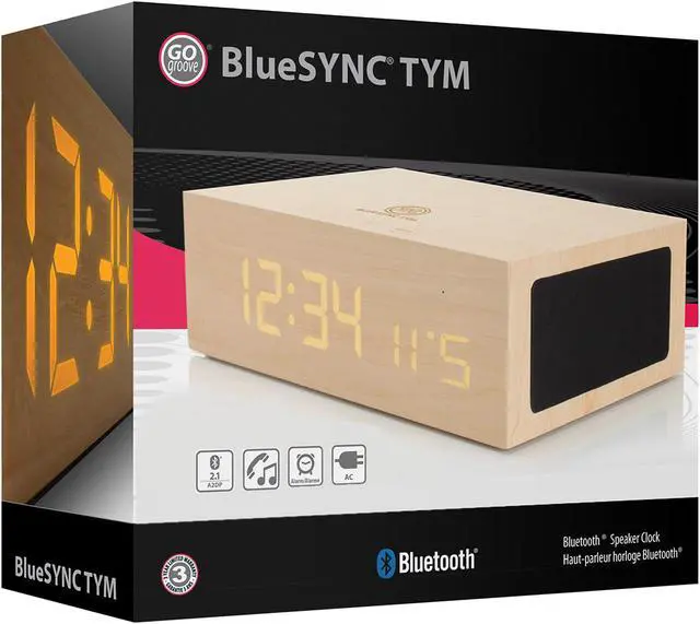 Alt view image 5 of 5 - GOgroove BlueSYNC TYM Wireless Bluetooth Speaker Clock Kit with Alarm Functions and LED Display -  Works With Smartphones , Tablets , MP3 Players and More
