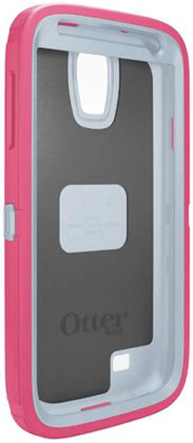 Alt view image 2 of 6 - OtterBox Defender Wild Orchid (Powder Gray / Blaze Pink) Solid Holster for Samsung Galaxy S4 77-27765