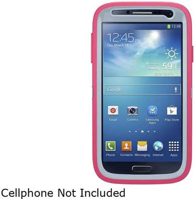 Alt view image 4 of 6 - OtterBox Defender Wild Orchid (Powder Gray / Blaze Pink) Solid Holster for Samsung Galaxy S4 77-27765