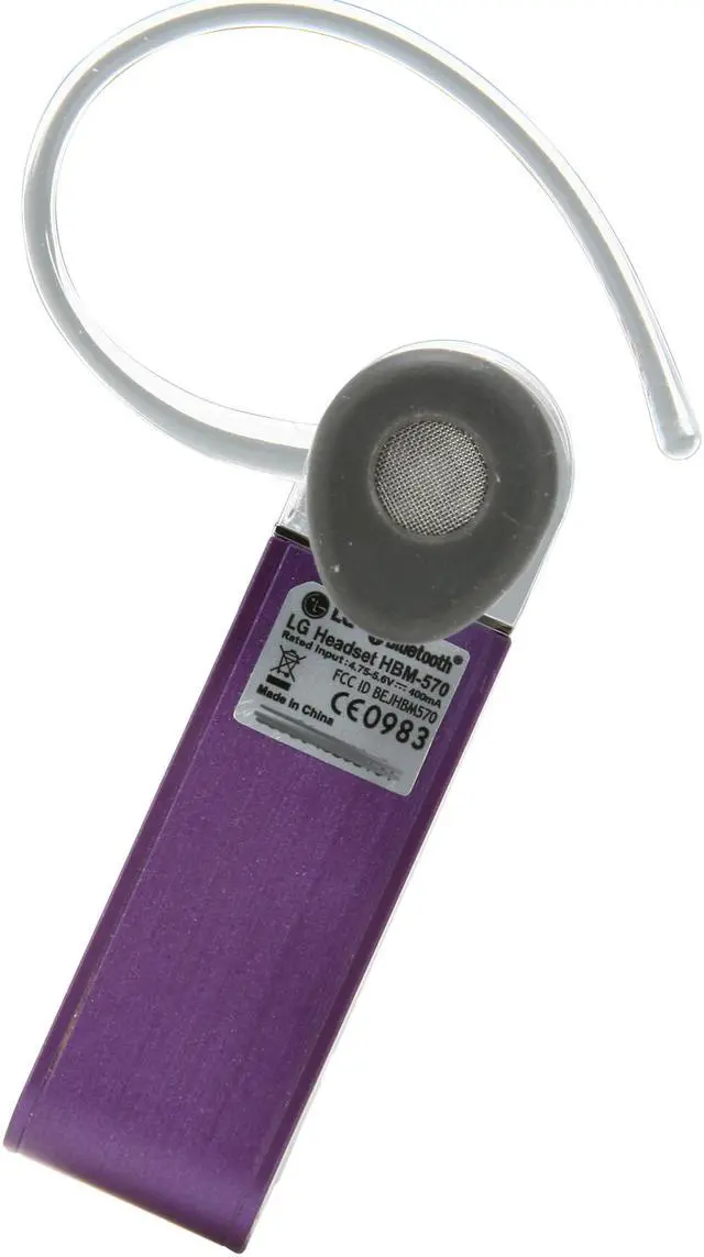 Alt view image 2 of 7 - LG Over-the-ear Bluetooth Headset with Dual Microphone Technology Purple Bulk (HBM-570) - OEM