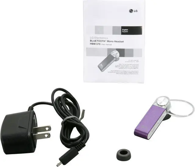 Alt view image 7 of 7 - LG Over-the-ear Bluetooth Headset with Dual Microphone Technology Purple Bulk (HBM-570) - OEM
