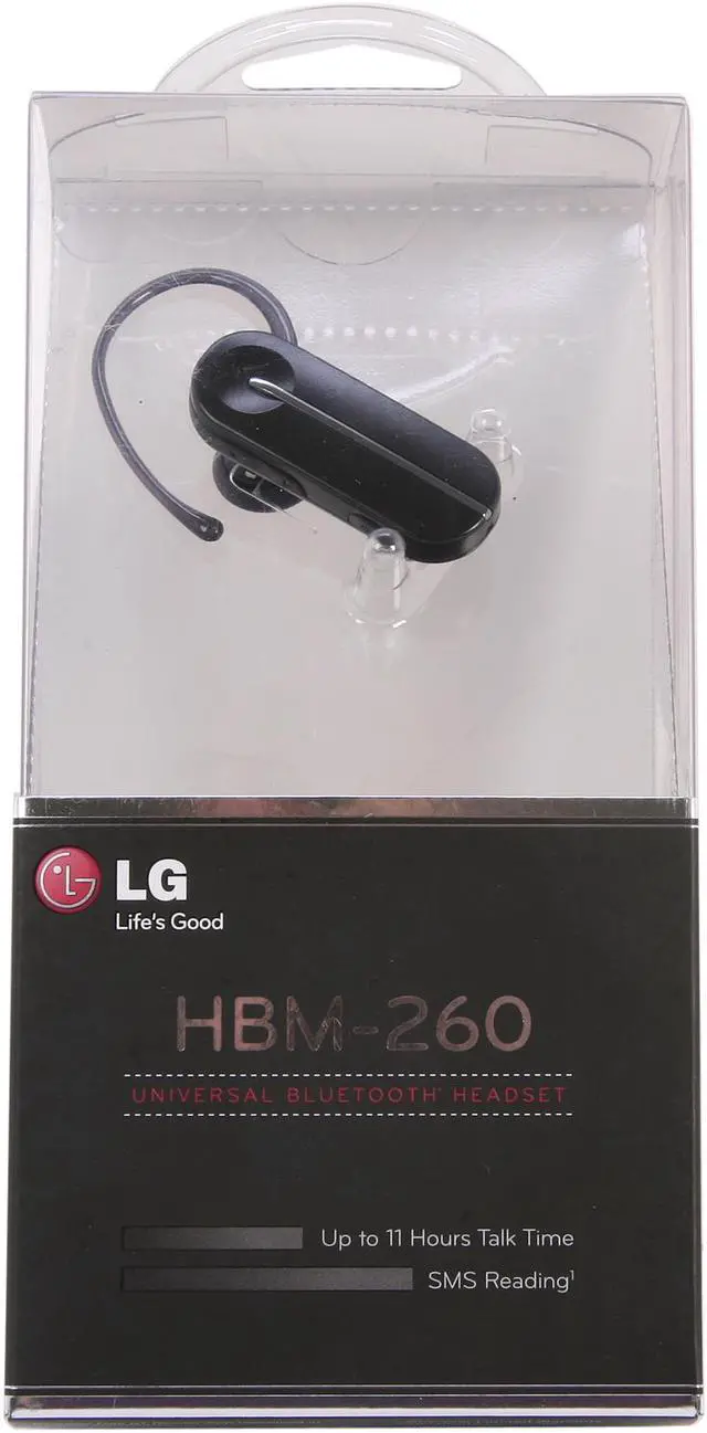 Alt view image 6 of 6 - LG HBM-260 Black Bluetooth Headset