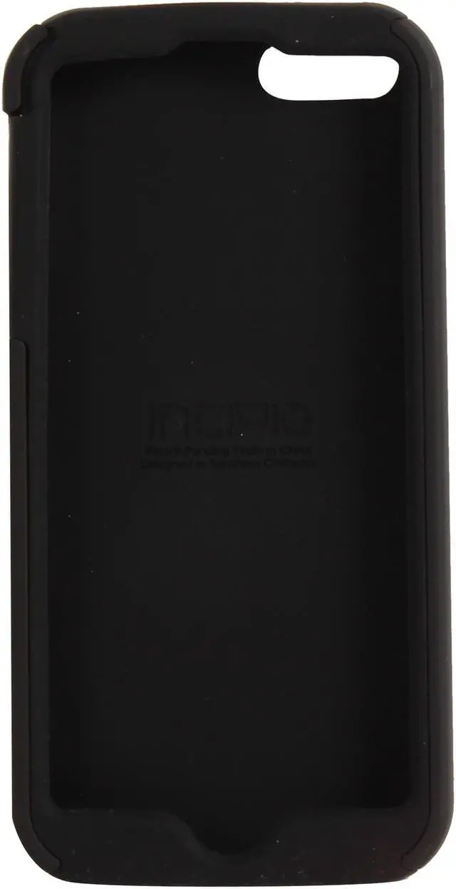 Alt view image 4 of 7 - Incipio SILICRYLIC DualPro Obsidian Black / Obsidian Black Solid Hard Shell Case w/ Silicone Core for iPhone 5 / 5S IPH-815